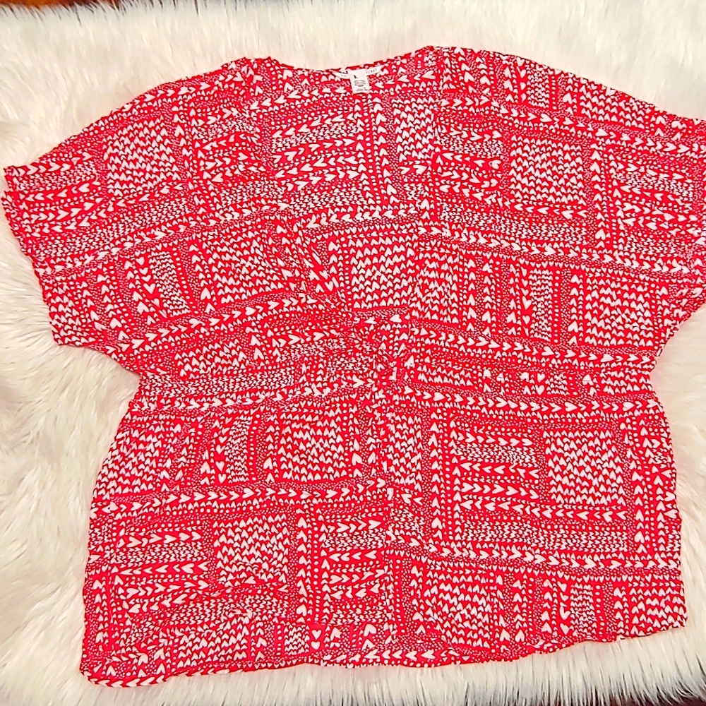 Victoria Secret Red White Heart Coverup